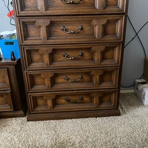 Wood bedroom set